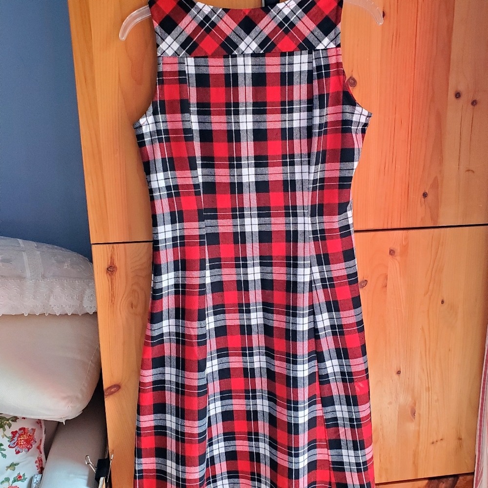 Handmade Red, Black & White Fit & Flare Jumper Size 6 - Picture 5 of 8